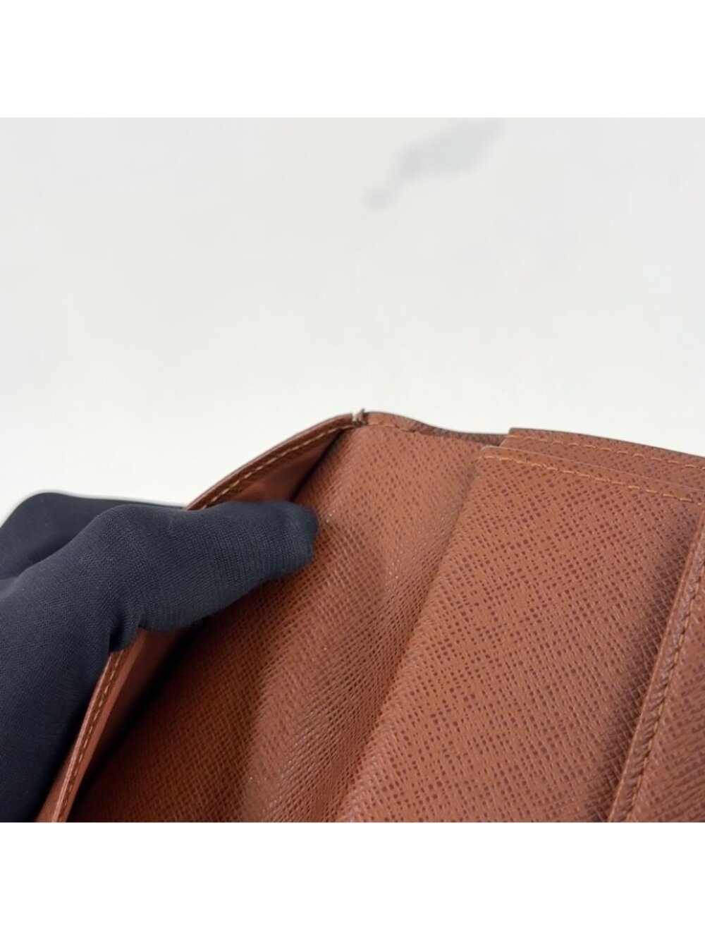 Louis Vuitton Porte Tresor Etuis Papier Monogram Leather With Initials Brown - Picture 6 of 15